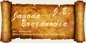 Jagoda Brezanović vizit kartica